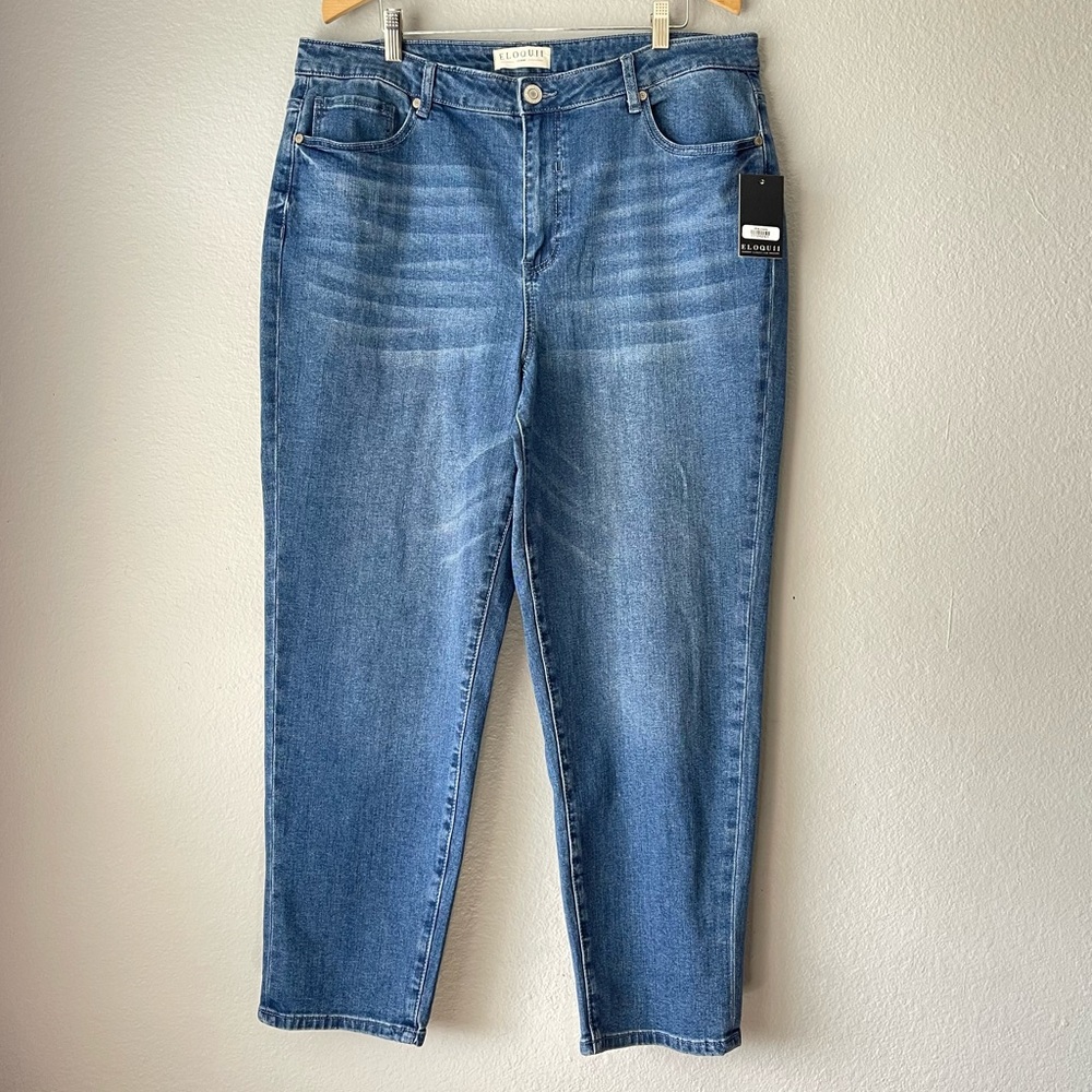 Eloquii Classic Fit Blue Denim Jean Size 16 NWT
